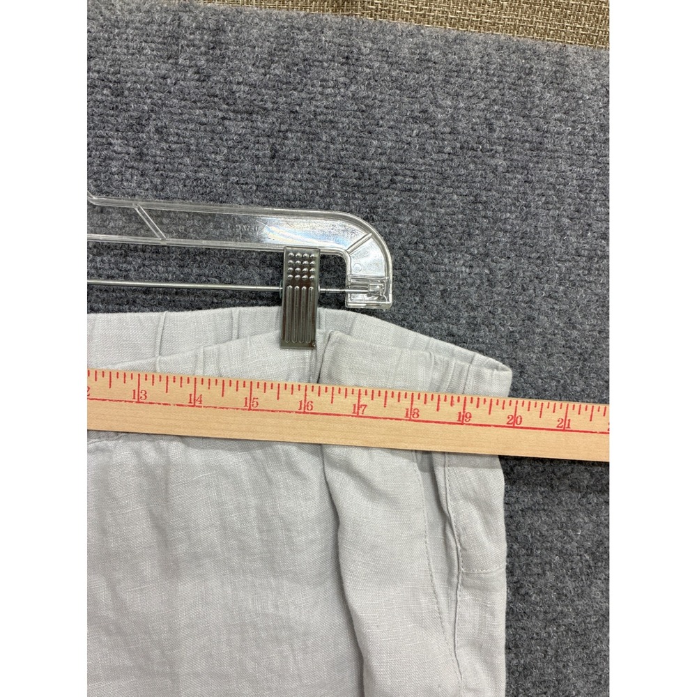 Pure Jill J.Jill Women 2X Linen Pants Marble Grey Cropped Drawstring New 241564 - Picture 5 of 5